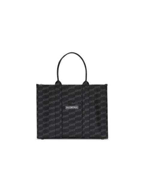 BALENCIAGA hardware medium tote bag bb monogram coated canvas