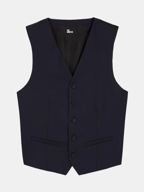 The Kooples NAVY BLUE WOOL SUIT VEST