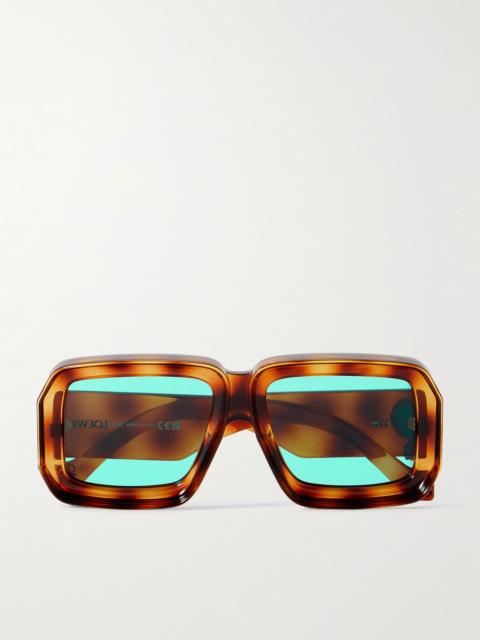Loewe + Paula's Ibiza Dive In Square-Frame Tortoiseshell Acetate Sunglasses Tortoiseshell
