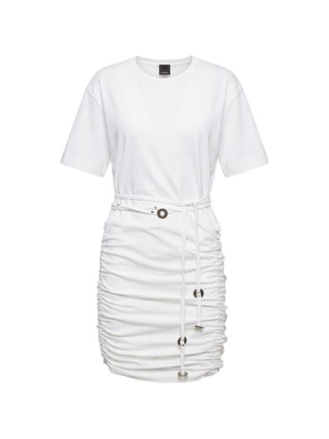PINKO Anguillara ruched drawstring-waist dress