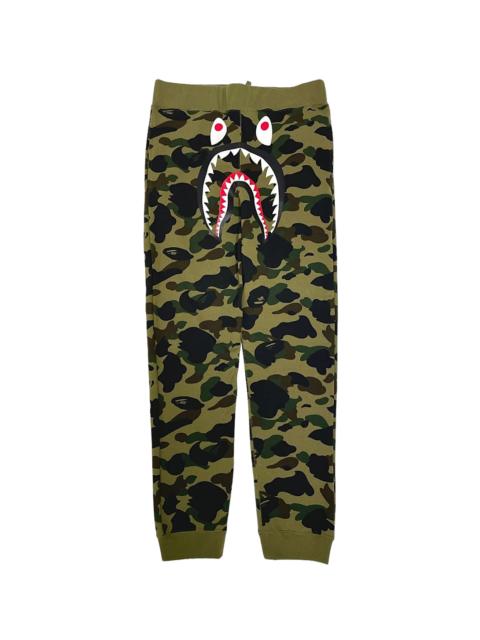 A BATHING APE® BAPE 1St Camo Shark Slim Sweatpants "Green Black" B1CSSGB