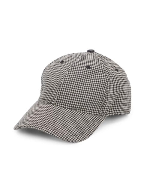 rag & bone Women's Harlow Gingham Baseball Cap - Black Gingham