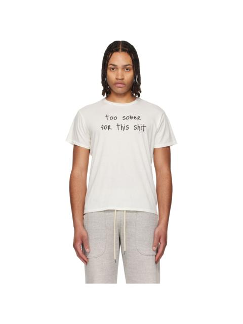 R13 Off-White 'Too Sober' Boy T-shirt