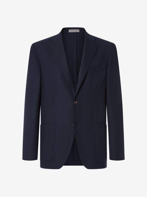 CORNELIANI Navy blue 160's pure wool flannel jacket