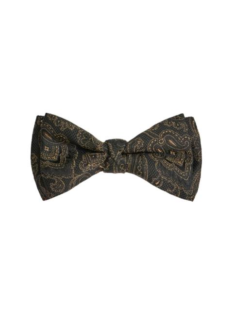 paisley-print silk-blend bow tie