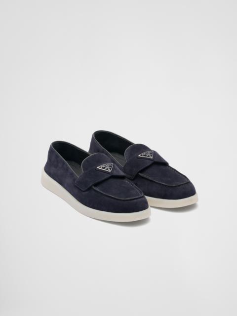 Suede leather loafers