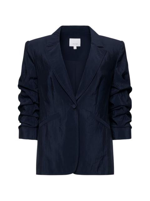 Cinq à Sept ruched woven blazer