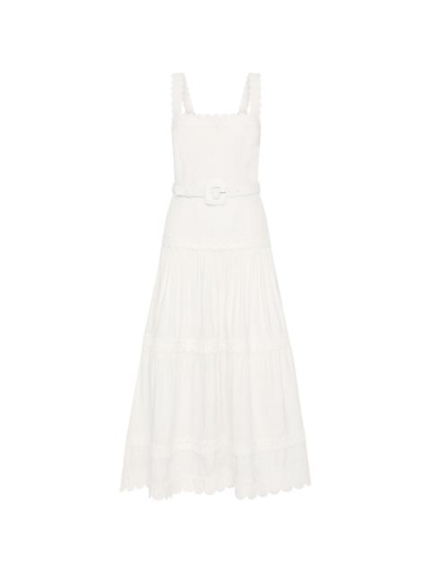 REBECCA VALLANCE Kahlia scalloped midi dress