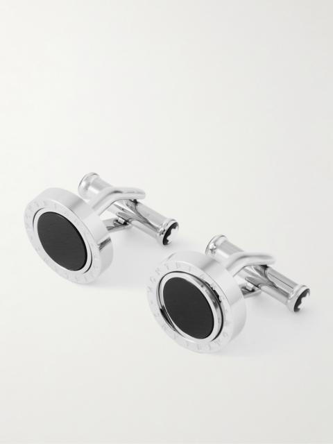 Montblanc Stainless Steel Onyx Cufflinks