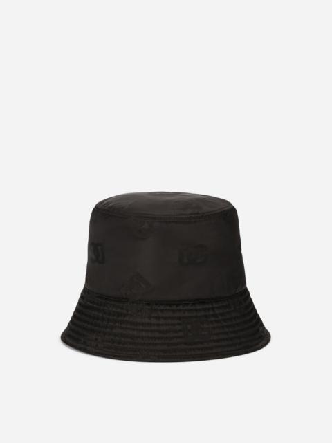 Satin jacquard bucket hat with DG Monogram detail