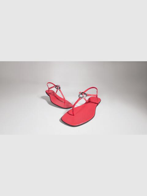GUCCI Women's python thong sandal with Interlocking G