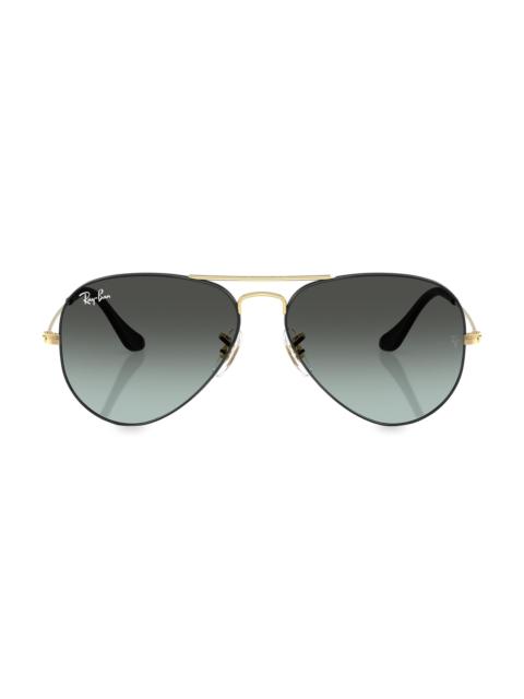 Ray-Ban Women's RB3025 62MM Original Aviator Sunglasses - Gradient Grey Gold