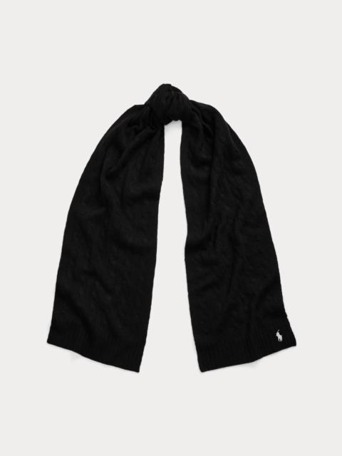 Polo Ralph Lauren Cable-Knit Wool-Cashmere Scarf