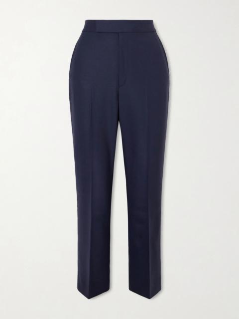 MARIA McMANUS Wool-blend tapered pants Navy