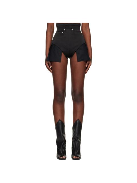Rick Owens Black Temple Dirt Cutoffs Shorts