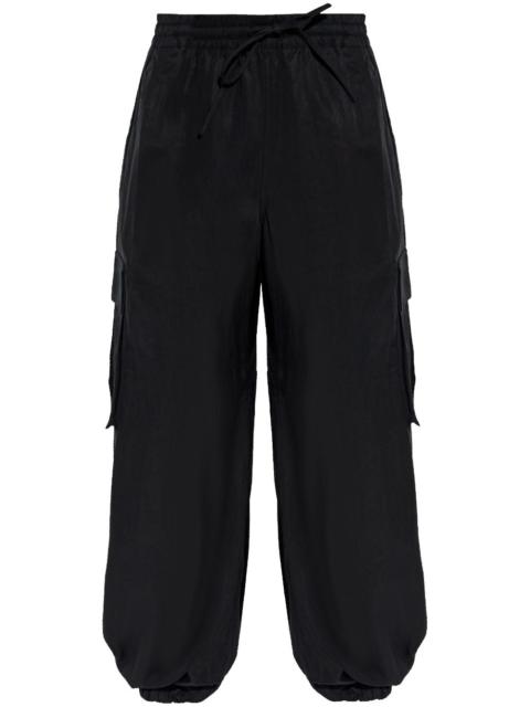 Y-3 elasticated-wais cargo trousers