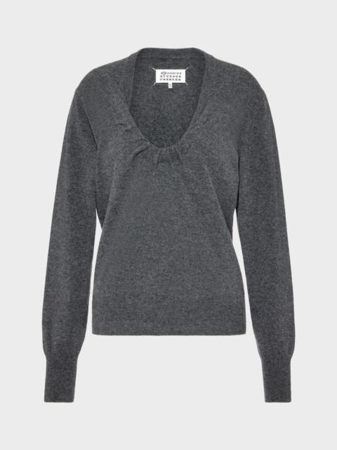 Maison Margiela Twisted Knit Crewneck Sweater
