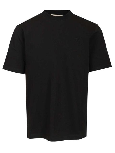 AMI Paris Quota -Small Embossed Ami De Coeur Tshirt T-Shirt Black