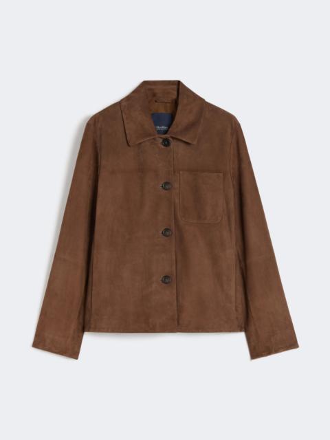 'S Max Mara Suede shacket - DARK BROWN