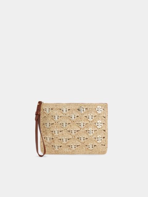 rabanne POUCH IN RAFFIA