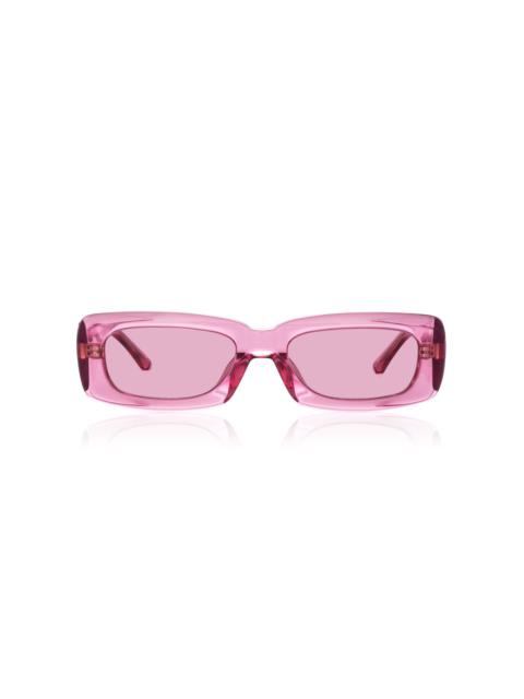 Mini Marfa Square-Frame Acetate Sunglasses pink