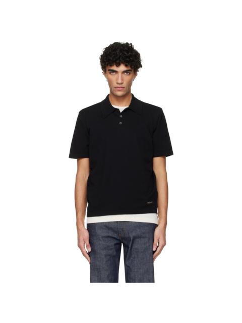 Black Knit Polo