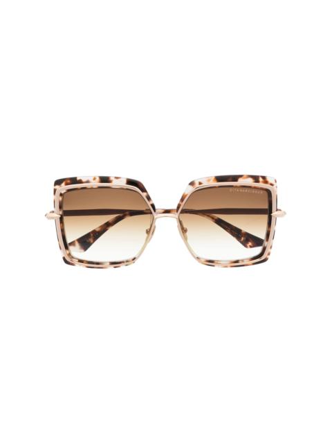 tortoiseshell square-frame sunglasses