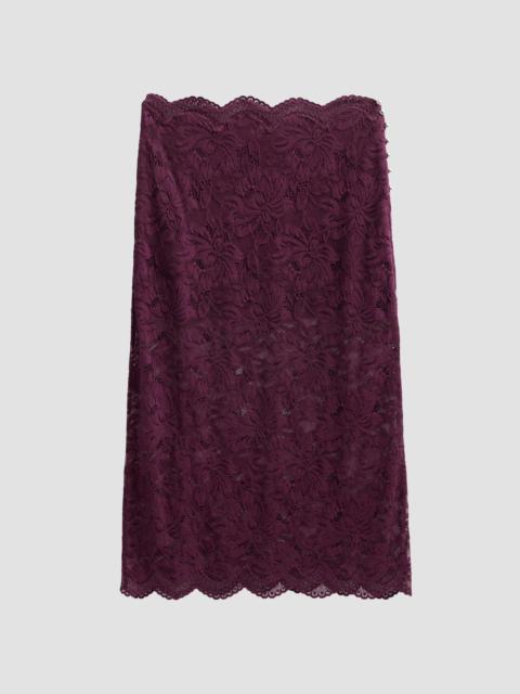 rabanne Women's Scalloped Lace Midi Skirt - Magenta Purple