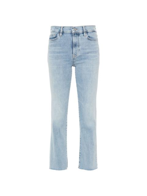 high-rise straight-leg jeans