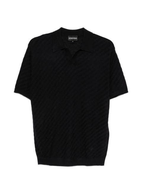 EMPORIO ARMANI jacquard polo