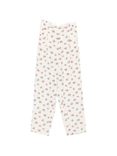 N°21 floral-print pleated trousers