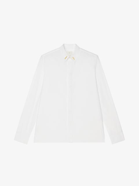 SHIRT IN POPLIN WITH COLLAR DETAILS