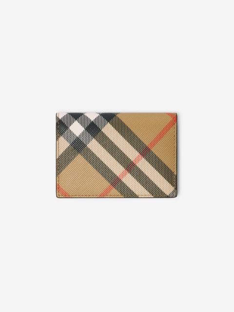 Burberry Check Folding Card Case