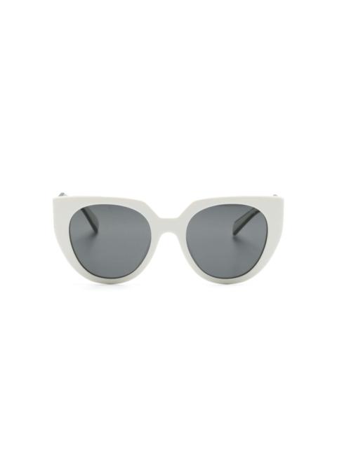 logo-lettering cat-eye frame sunglasses