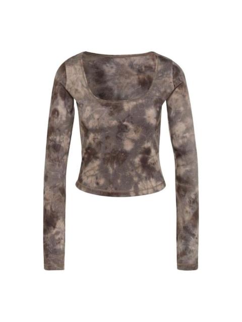 adidas (WMNS) adidas Yoga Earth Long Sleeve T-Shirt 'Brown' HN9499