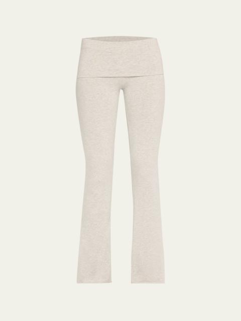SKIMS Cotton Jersey Foldover Flare-Leg Pants