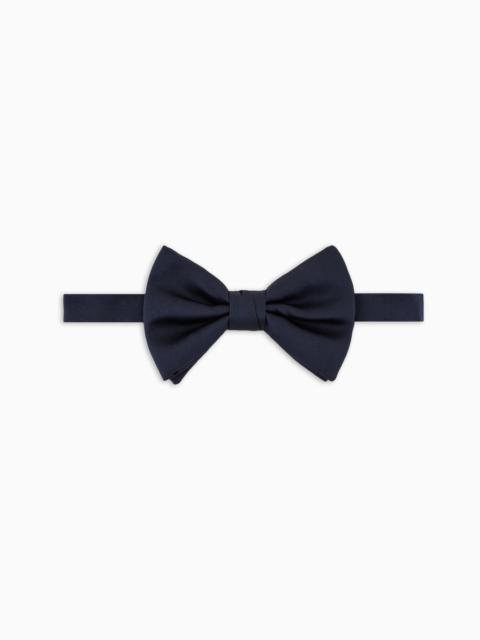 GIORGIO ARMANI Large silk-blend pre-tied bow tie