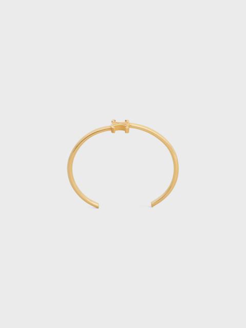 CELINE Triomphe Asymmetric Cuff in Brass with Gold Finish