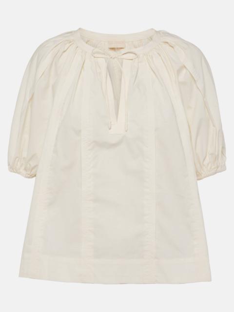 Loli cotton poplin blouse