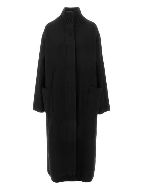 EMPORIO ARMANI turtleneck pocket long coat