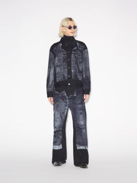 Jean Paul Gaultier THE BLACK TROMPE L’OEIL DENIM JACKET