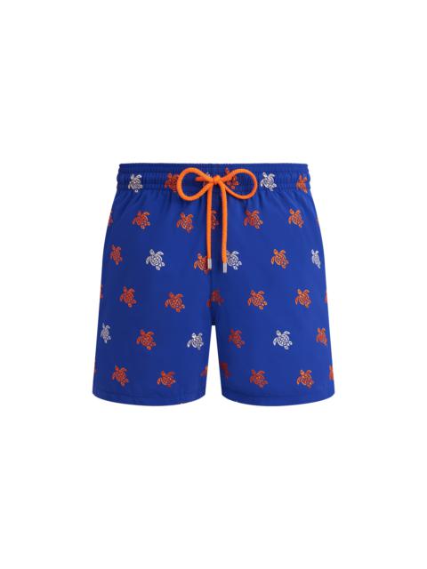 Vilebrequin Men Swim Trunks Embroidered Micro Ronde des Tortues Diagonale - Limited Edition