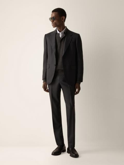 ZEGNA DARK GREY TROFEO 120MILA WOOL SUIT