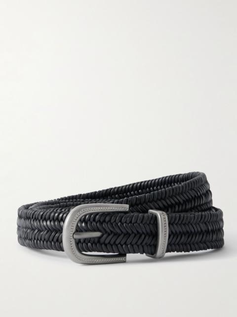 Brunello Cucinelli Woven leather belt Black
