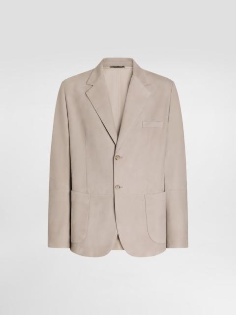 Dolce & Gabbana Single-breasted jacket in suede