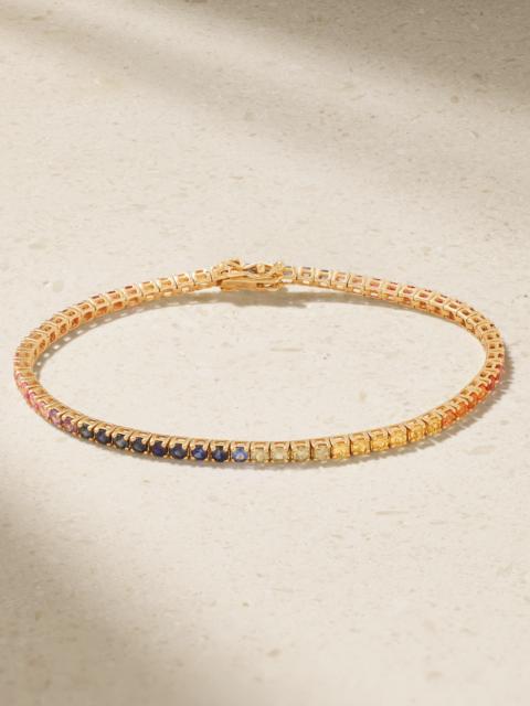 ROXANNE FIRST 14-karat Gold Sapphire Tennis Bracelet