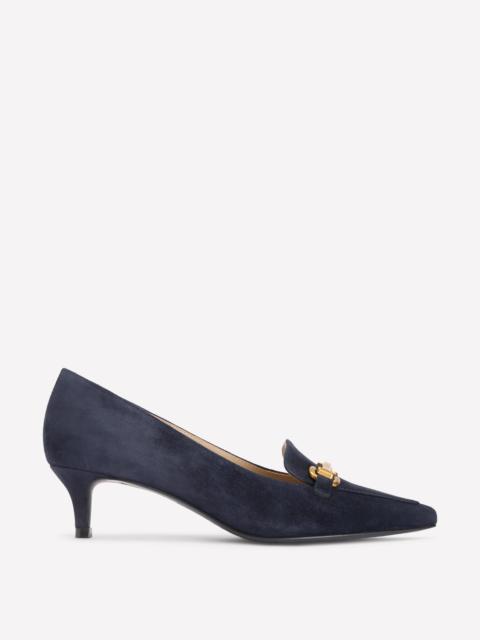 BODEN Iris Heel Snaffle Point Loafer-Navy