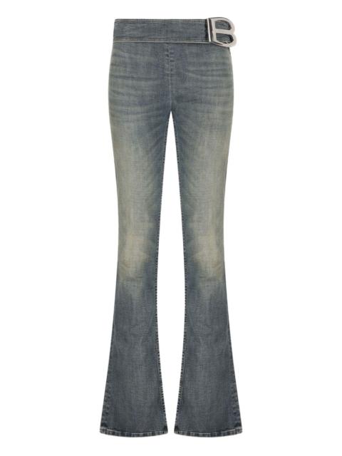BALENCIAGA logo-buckle jeans
