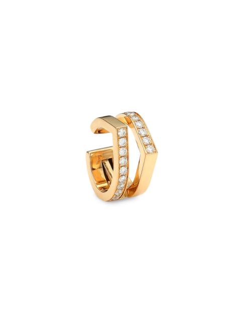 REPOSSI Women's Antifer 18K Rose Gold & Diamond 2-Row Single Ear Cuff