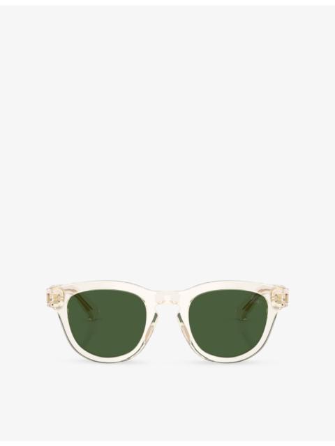 Burberry BE4477 Round-Frame Acetate Sunglasses